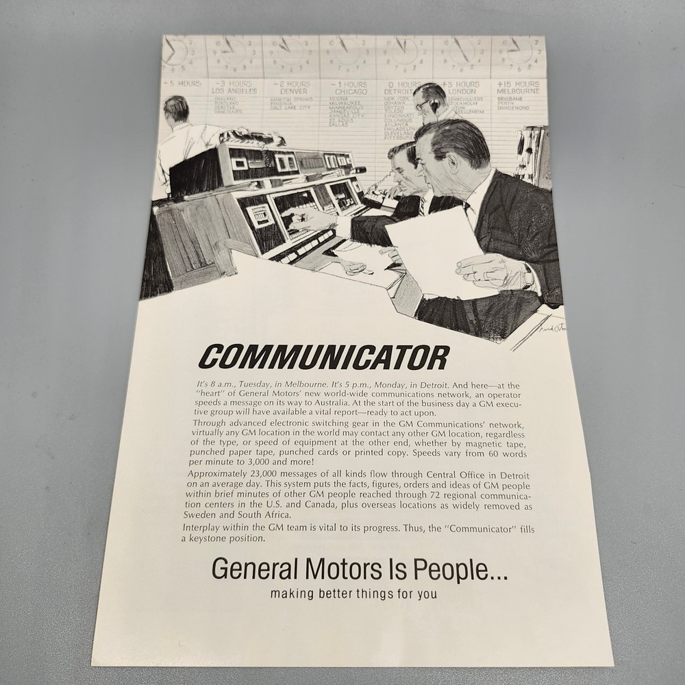 General Motors Magazine Ad 1960s Corporate Communications Network
